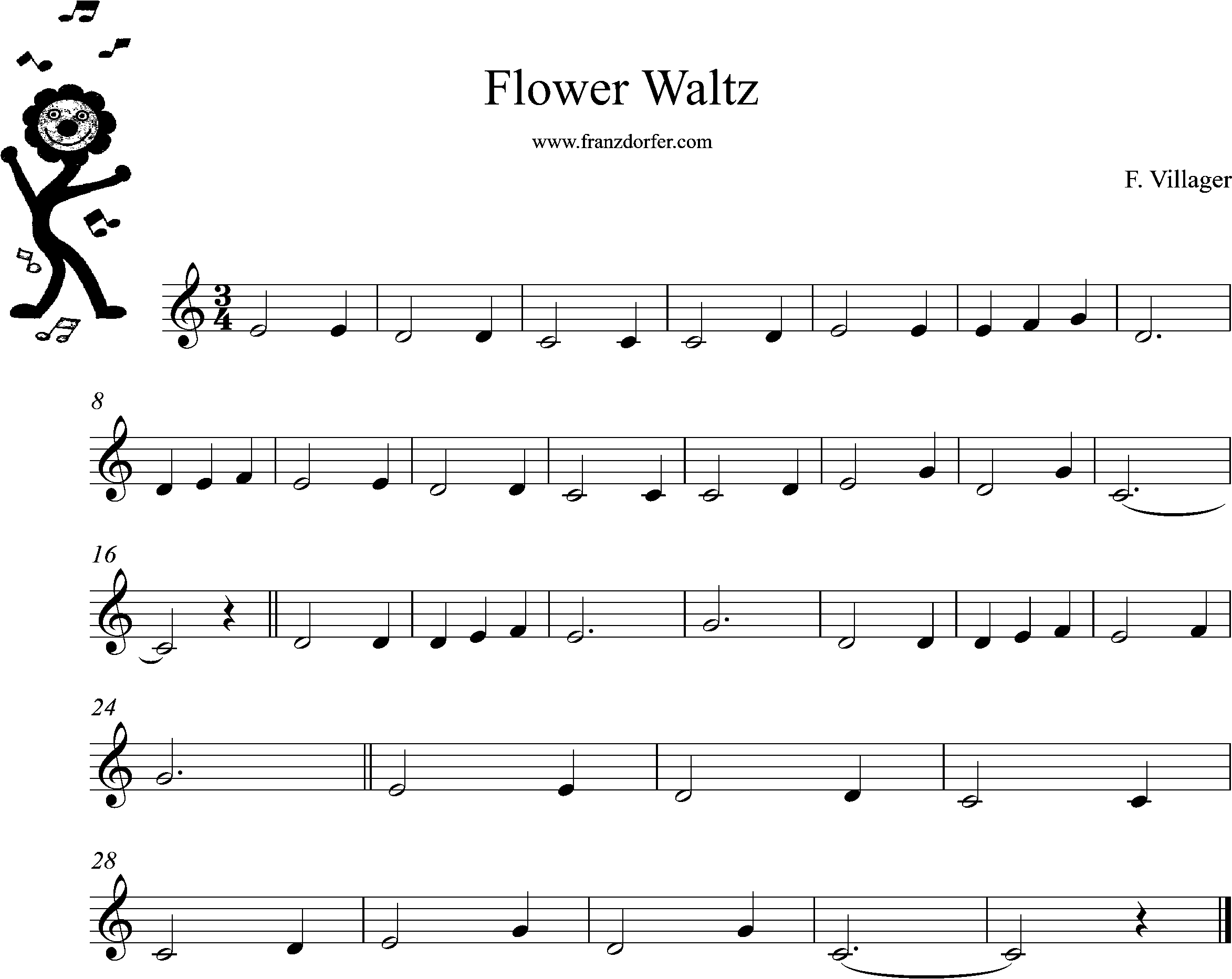 flower Waltz for Clarinet solo